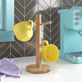 READY STOCK Wooden Tree Shape Coffee Mug Tree Tea Cup Holder Stand Mug Storage Rack With 6 Hooks READY STOCK Wooden Tree Shape Coffee Mug Tree Tea Cup Holder Stand Mug Storage Rack With 6 Hooks